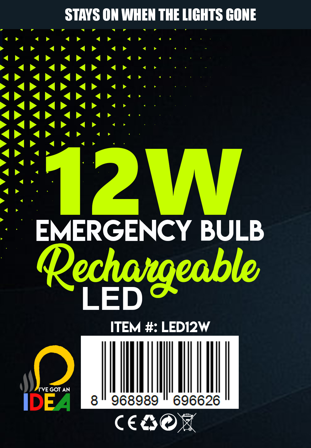12LEDPIC3-BACK I’ve Got Idea 12W LED Bulb